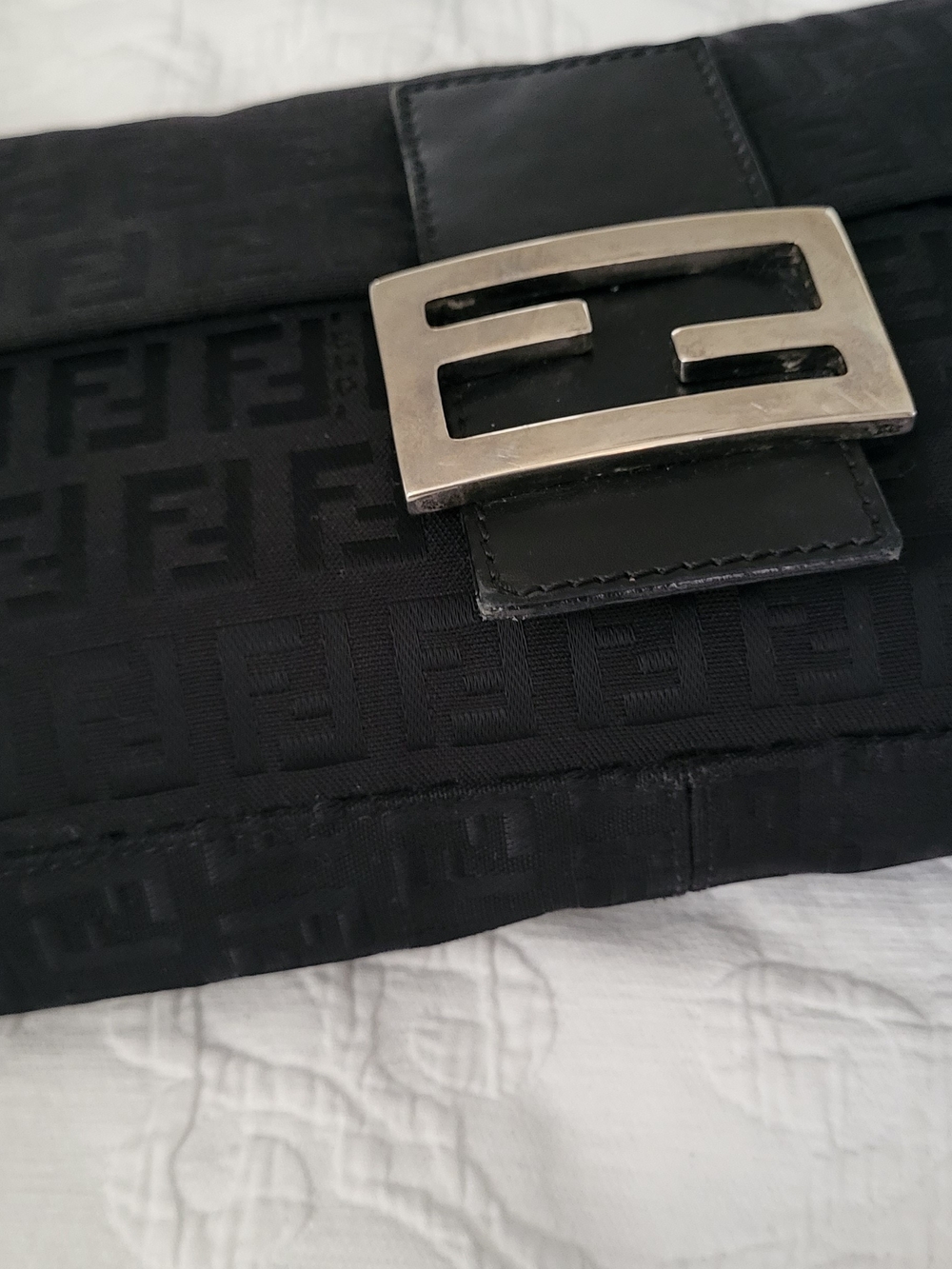Fendi Black Zucca Clutch